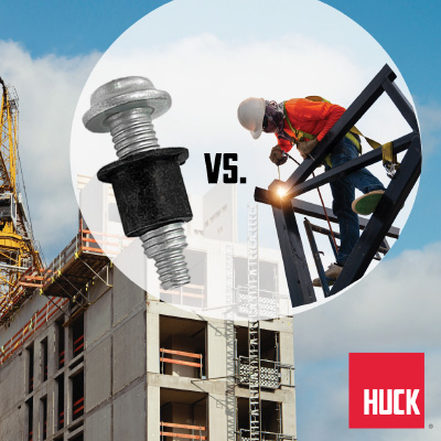 Huck BobTail Lockbolts vs. Welding in Modular Construction