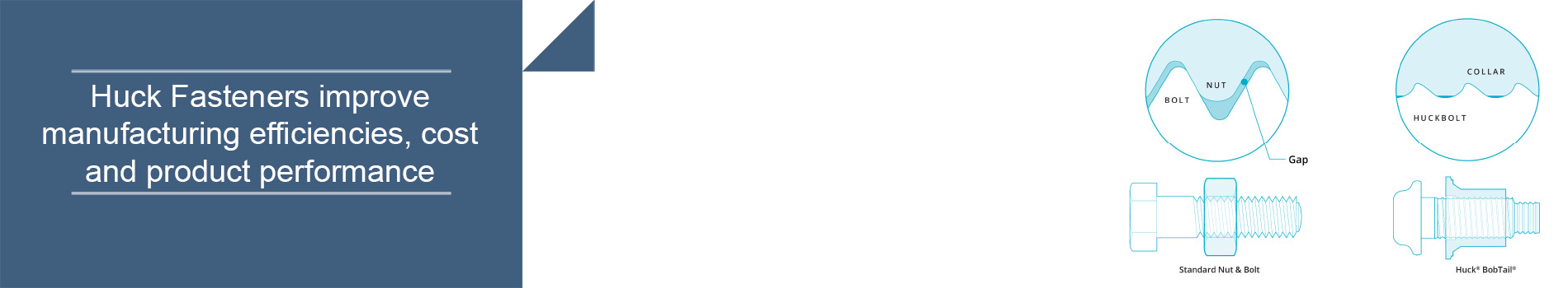 Huck® Fasteners improve manufacturing efficiencies cost and product performance Huck® Fasteners improve manufacturing efficiencies cost and product performance